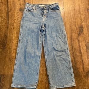 Levi’s mile high cropped wide leg jean